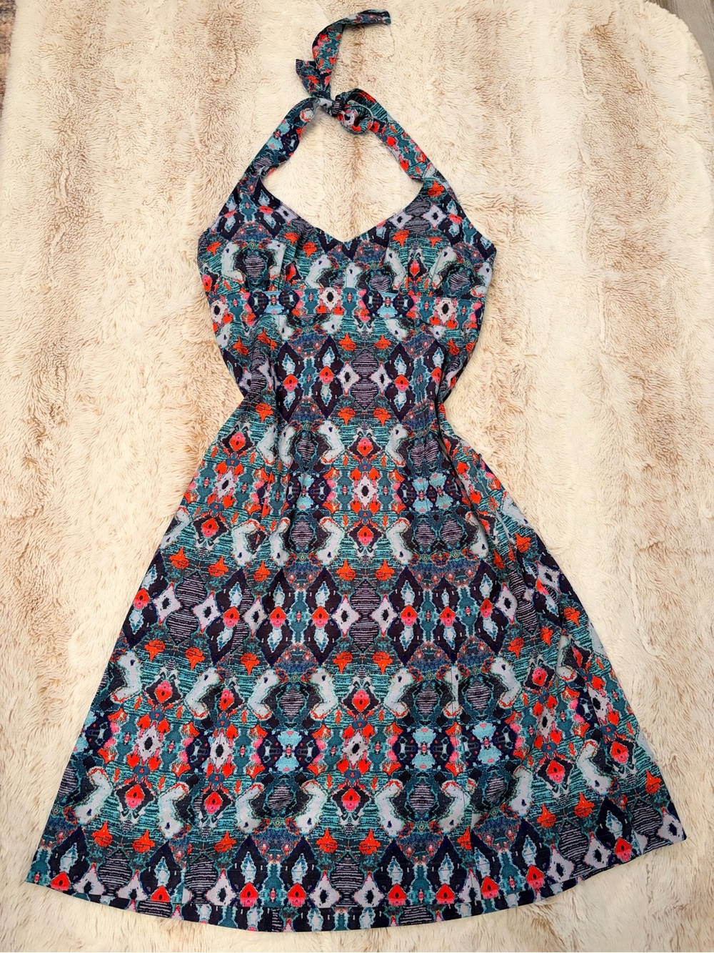 ⛳️ Athleta Pack Everywhere Halter Dress Geo Print Tennis Golf Athleisure UPF 50+